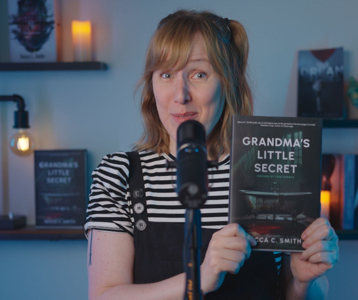 Author Becca C. Smith Records Audiobook at Home with AEA KU5A artist portrait